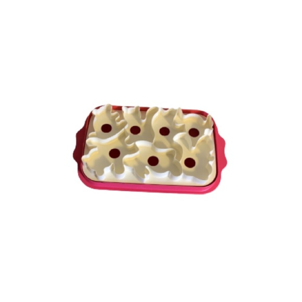 Tupperware Vintage Pink and White Jello Mold (Animal Shapes)